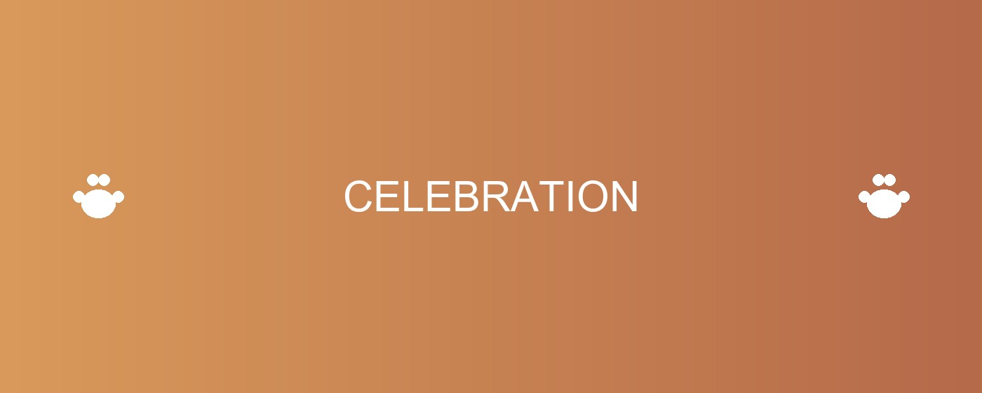 Celebration pet gifts — party kits, milestone cards, and custom apparel